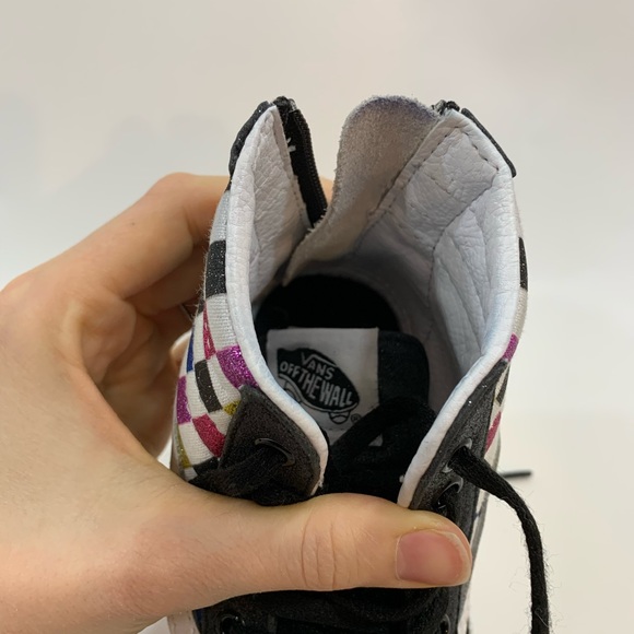 Vans unisex sparkle checker high tops - Picture 5 of 8